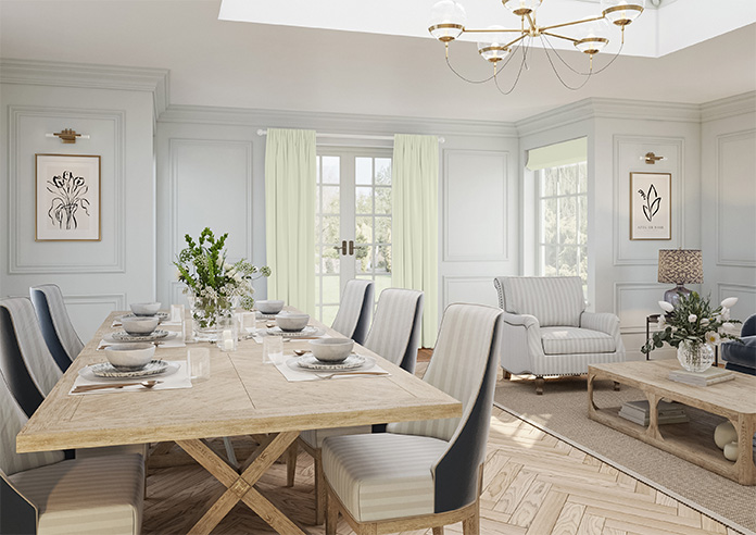 Kyoto Faux Silk, White - Made to Measure Curtains - Image 8